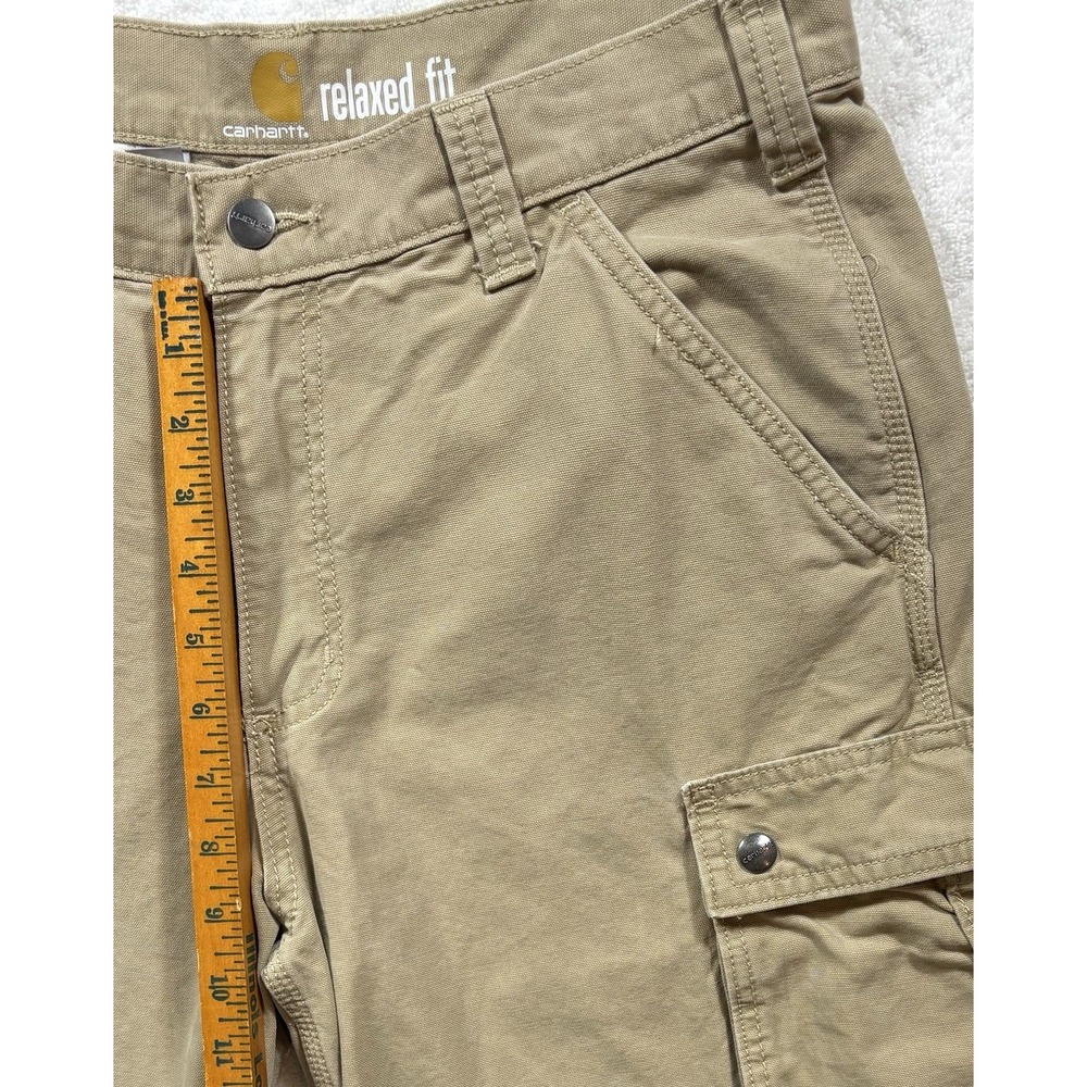 Carhartt Mens Rugged Relaxed Fit Canvas Cargo Shorts 34 Beige Outdoor Hiking 513 - Picture 5 of 9